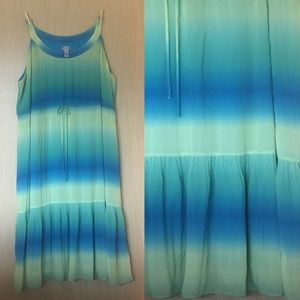 Plus Size Maxi Dress Gradient Pattern - summer!